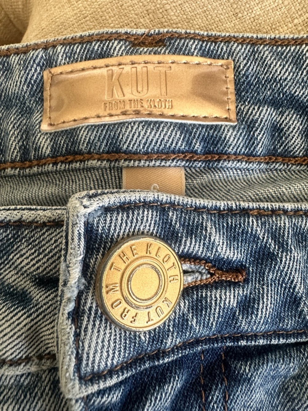 Kut from the Kloth Light Blue Distressed Denim Shorts - Picture 5 of 9